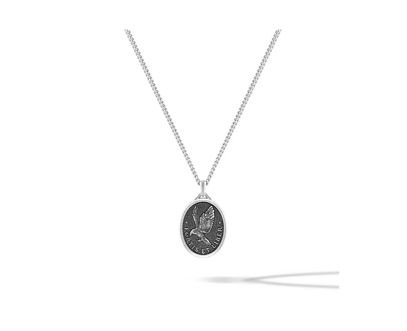 Vincero Mens Necklace, Built Different Collection, The Eagle Pendant- Sterling Silver, 21” Chain