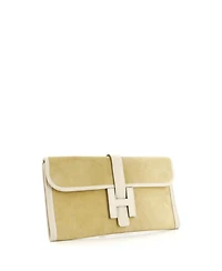 Pre-Owned Hermes 29 Jige Elan Clutch Doblis Suede