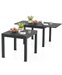 31.5 inches-63 inches Adjustable Patio Expandable Dining Table for 4-6 Person