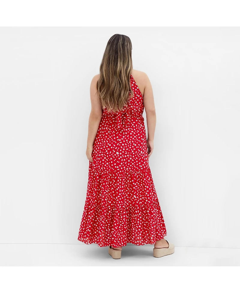City Chic Plus Kiana Print Maxi Dress
