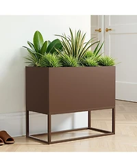 Large Metal Planter with Shelves - 36x18x18"
