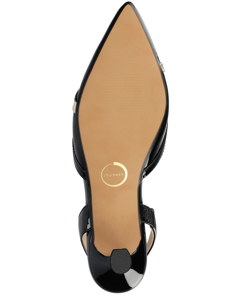 Journee Collection Women's Nellia Slingback Kitten Heel Pumps