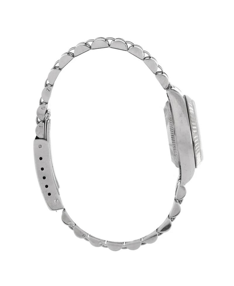 Pre-Owned Rolex Oyster Perpetual Datejust Automatic Watch in Stainless Steel and White Gold with Diamond Markers 26mm