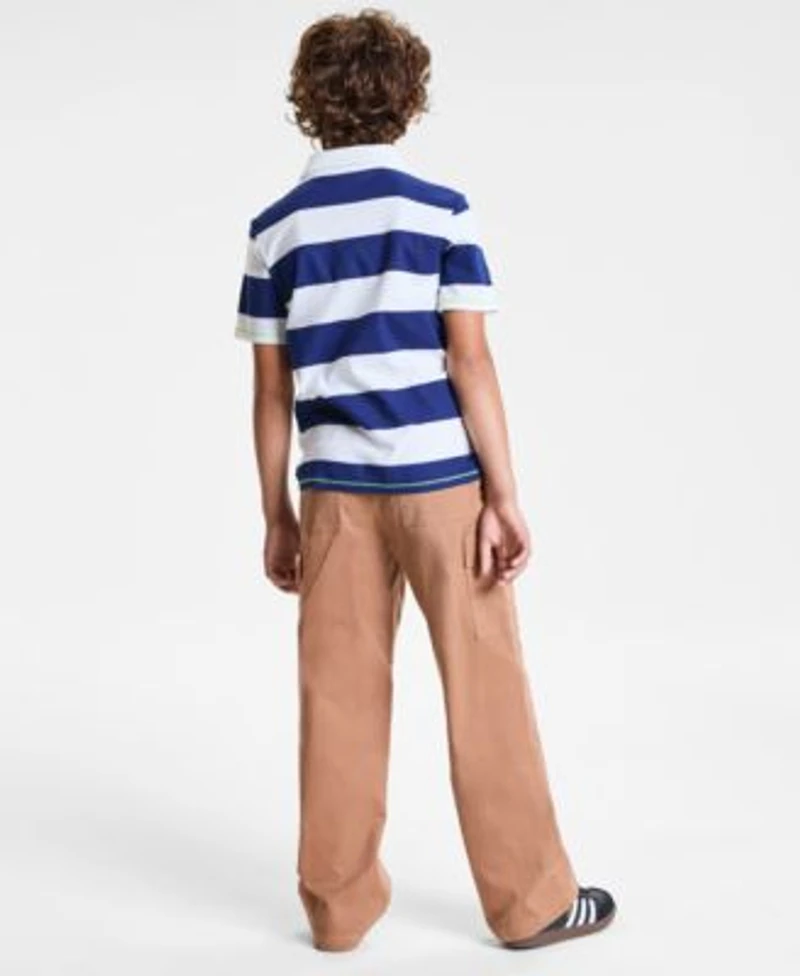 Epic Threads Little Big Boys Striped Rugby Polo Shirt Durable Twill Cargo Pants Exclusively At Macys
