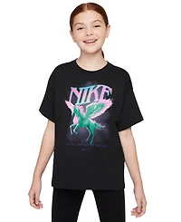 Nike Big Girls Sportswear Graphic Cotton T-Shirt