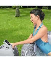 Bestway SaluSpa Honolulu AirJet Inflatable Hot Tub with 140 Soothing Jets, Gray