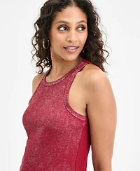 Bar Iii Women's Foiled Crewneck Tank, Exclusively at Macy's