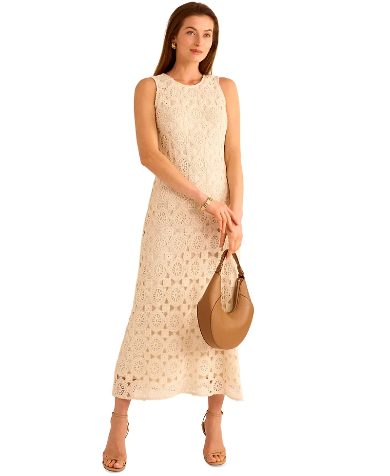 Vince Camuto Women's Crochet Maxi Tank Dress