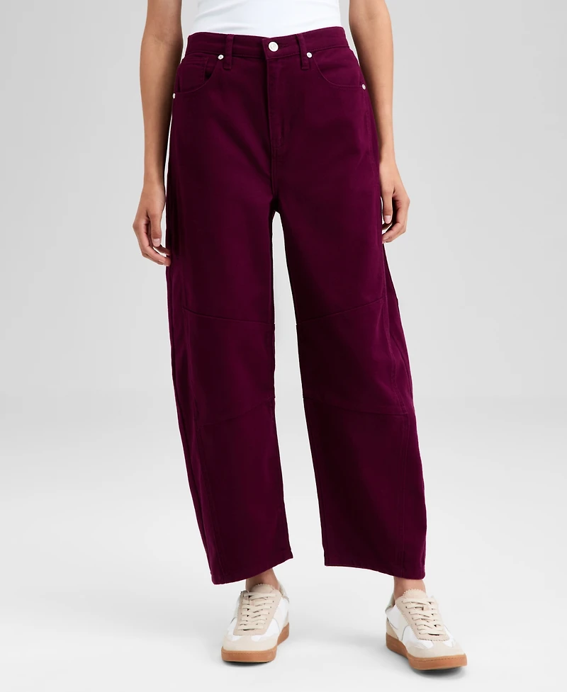 And Now This Women's High-Rise Barrel-Leg Jeans, Exclusively at Macy's