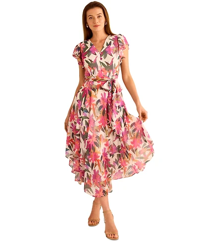 Vince Camuto Women's Floral-Print A-Line Dress