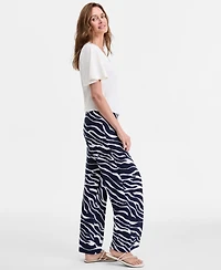 Jm Collection Women's Printed Wide-Leg Pull-On Pants, Exclusively at Macy's