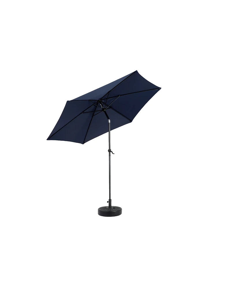 9FT Outdoor Patio Umbrella - Tilt & Crank, Navy Blue