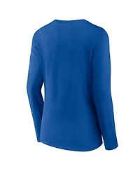 Fanatics Women's Royal Golden State Warriors Iconic Tumble Long Sleeve V-Neck T-Shirt
