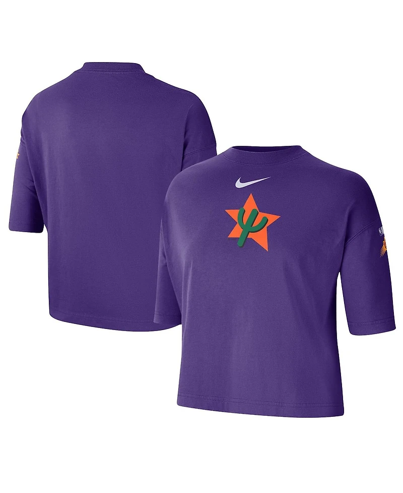 Nike Women's Purple Phoenix Suns 2024/25 City Edition Courtside Boxy T-Shirt