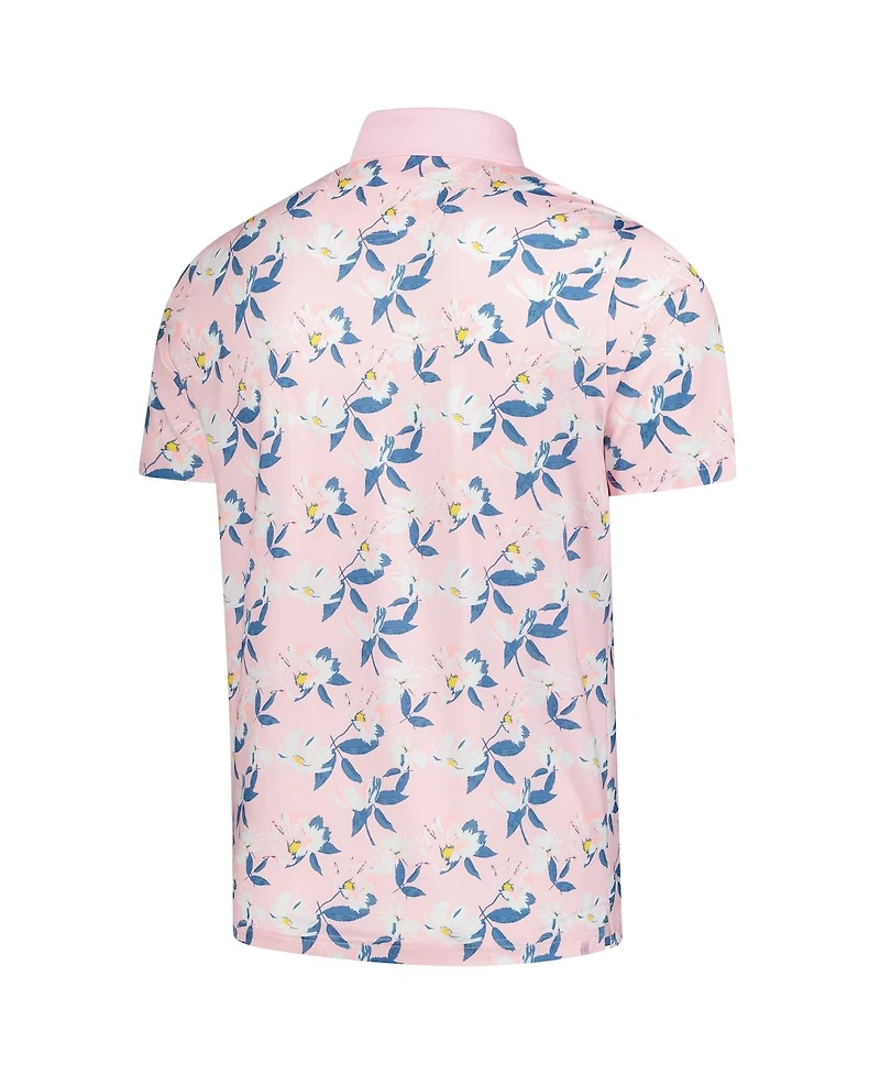 Puma Men's Pink Arnold Palmer Invitational Springs Floral Polo Shirt