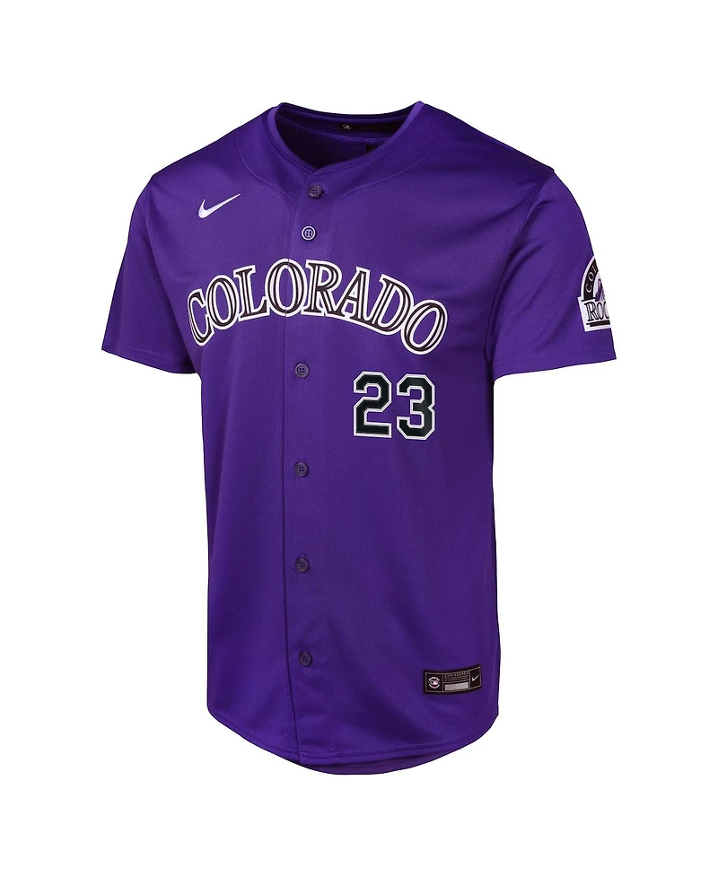 Nike Big Boys and Girls Kris Bryant Purple Colorado Rockies Alternate Limited Player Jersey