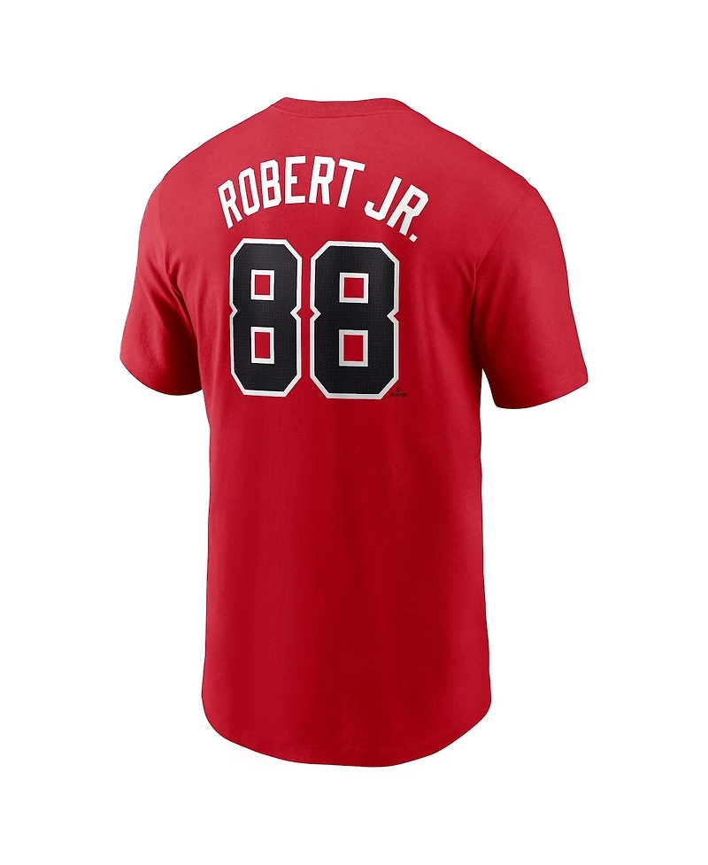 Nike Men's Luis Robert Jr. Red Chicago White Sox 2025 City Connect Fuse Name Number T-Shirt