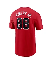 Nike Men's Luis Robert Jr. Red Chicago White Sox 2025 City Connect Fuse Name Number T-Shirt