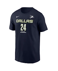 Nike Men's Arike Ogunbowale Navy Dallas Wings Explorer Edition Name Number T-Shirt