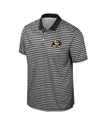 Colosseum Men's Black Colorado Buffaloes Striped Polo Shirt