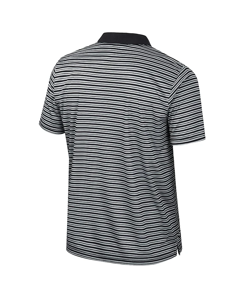 Colosseum Men's Black Florida State Seminoles Striped Polo Shirt