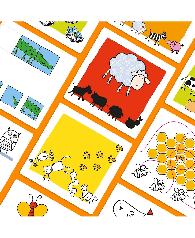 Haba Logic Case Extension Set: Animals, Travel Games, Car Games for Kids Ages 4-8, Toddler Flash Cards, Educational Puzzle Games & Brain Teasers