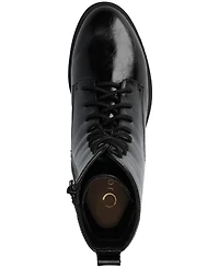 Journee Collection Women's Vienna Lace Up Stacked Heel Booties