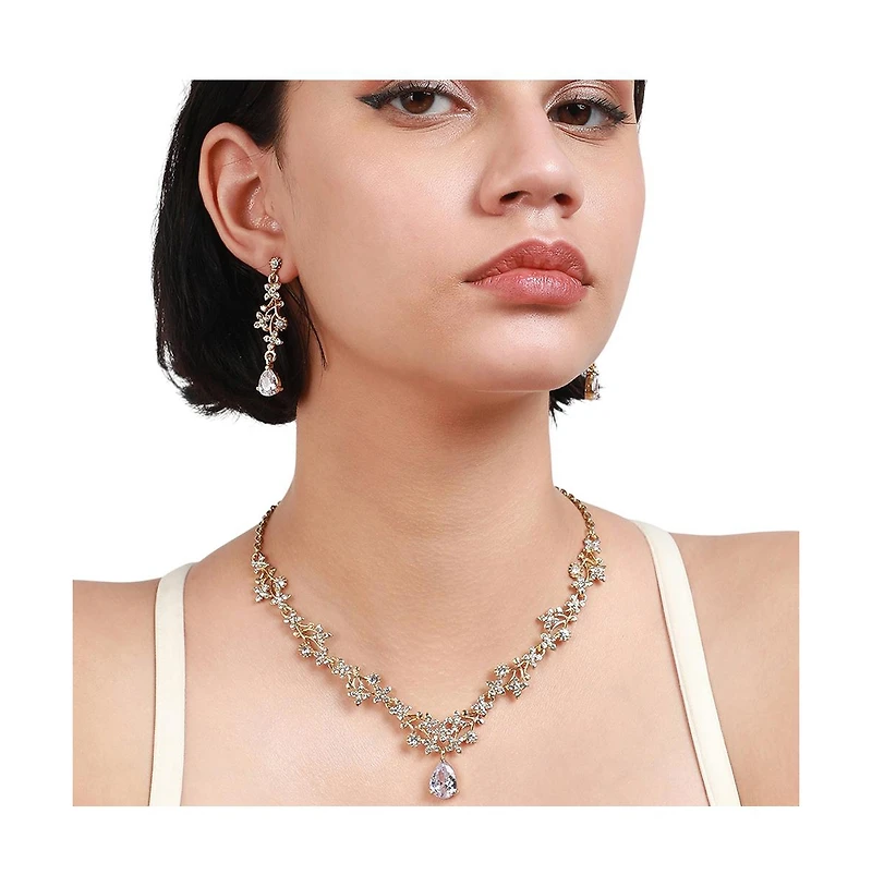 Sohi Glamorous Jewel Jewellery Set