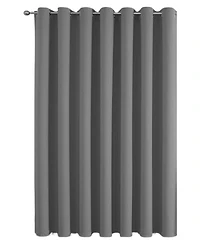 Kate Aurora 1 Piece 100% Hotel Level Blackout Extra Wide Window Curtain Panel - Gray