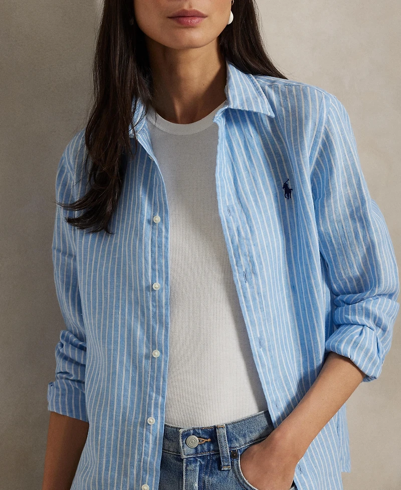 Polo Ralph Lauren Women's Classic-Fit Striped Linen Shirt
