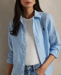 Polo Ralph Lauren Women's Classic-Fit Striped Linen Shirt