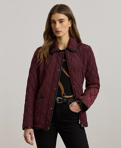 Lauren Ralph Women's Quilted Velboa-Lined Coat