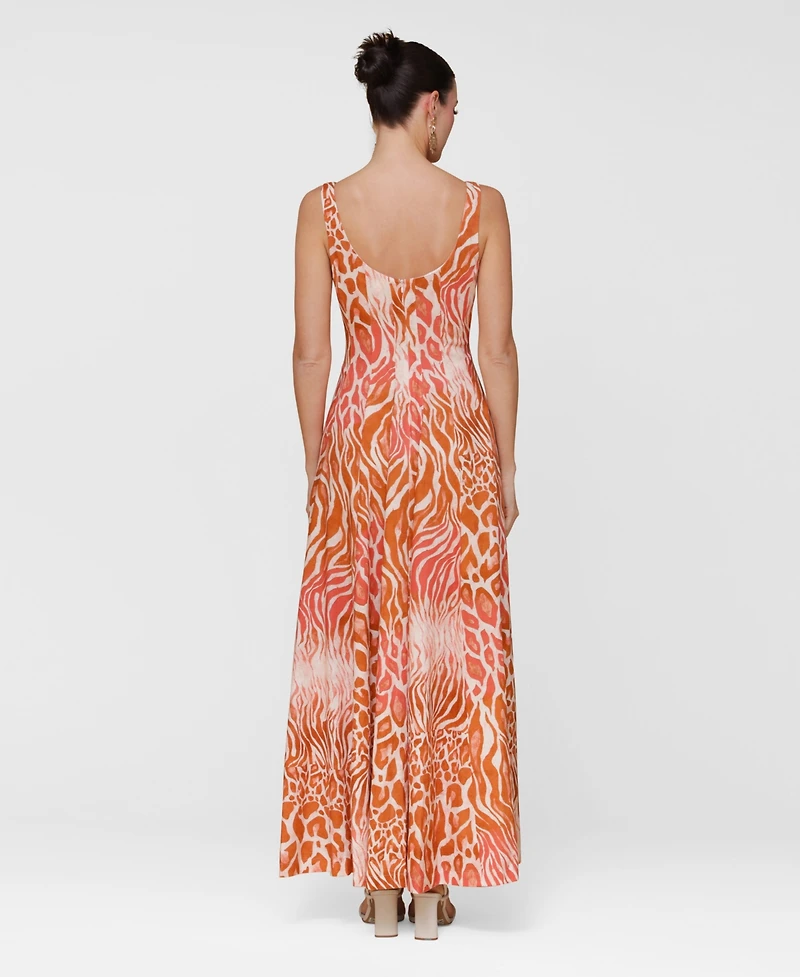 Avec Les Filles Women's Square-Neck Maxi Dress
