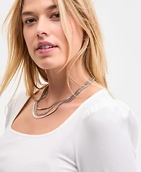 On 34th Women's Square-Neck Puff-Sleeve Top, Exclusively at Macy's