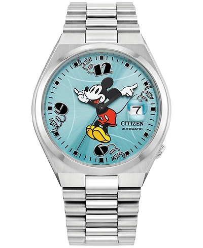 Citizen Men's Automatic Disney Mickey Mouse Stainless Steel Bracelet Watch 40mm