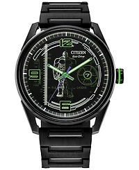 Citizen Eco-Drive Men's Marvel Hulk Green Goliath Black-Tone Stainless Steel Bracelet Watch 42mm