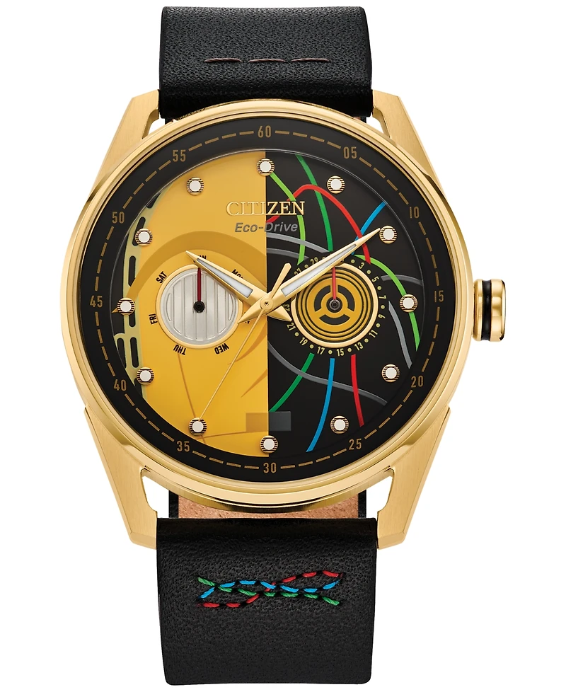 Citizen Eco-Drive Men's Star Wars C-3PO Awakens Black Leather Strap Watch 42mm