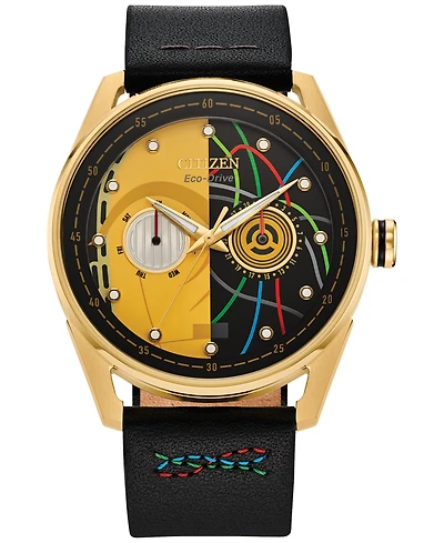 Citizen Eco-Drive Men's Star Wars C-3PO Awakens Black Leather Strap Watch 42mm