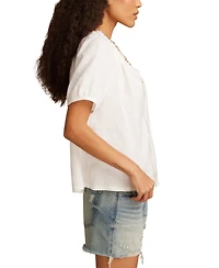 Lucky Brand Women's Short-Sleeve Peasant Top