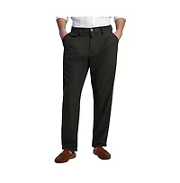 Campus Sutra Men's Midnight Black Corduroy Tailored Trousers