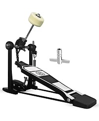 5 Core Bass Drum Pedal Mount Adjustable Felt Beater Head Single Chain Heavyduty Kick Drum Foot Pedal