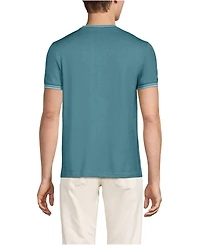 Lands' End Men's Short Sleeve Soft Pique Crew Tee