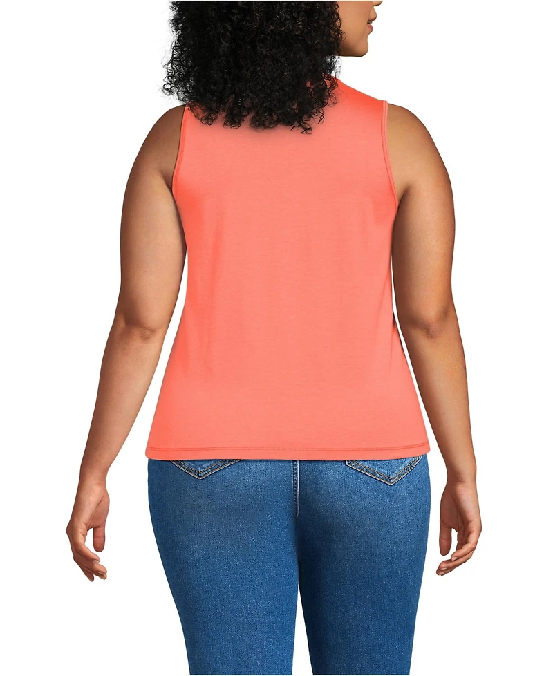 Lands' End Plus Supima Keyhole Tank