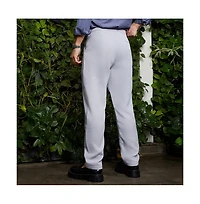 Campus Sutra Men's Cloud Grey Pleated Tailored Trousers