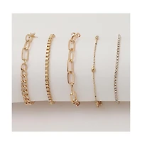Sohi Gold-Plated Everyday Hand Bracelet Sets