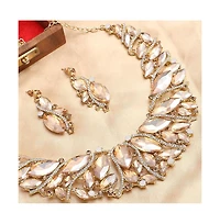 Sohi Stones Crystal Necklace Set