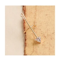 Sohi Gold-Plated Stones Cuff Earrings