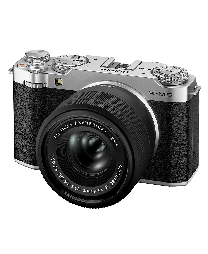 Fujifilm X-M5 Mirrorless Camera with Xc 15-45mm f/3.5-5.6 Ois Pz Lens, Silver