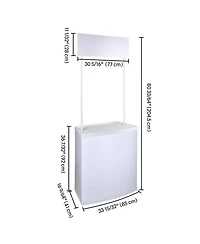 Portable Promotion Counter Table Foldable Booth Kiosk Trade Show Display 2 Pack