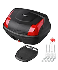 Ahr 48L Motorcycle Tour Tail Box Scooter Trunk Storage Lock Carrier Case for Helmet